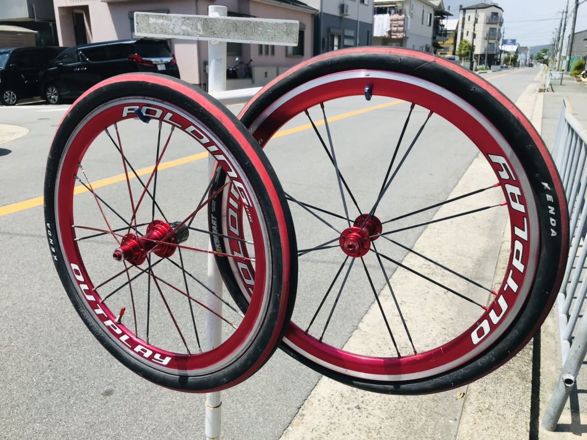 ○ミニベロ 20インチ ホイール前後セット FOLDING406 OUTPLAY F100 