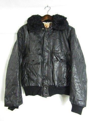 USA製　 Excelled 　G-1 フライトジャケット　ブラック　42REG レザー　裏ボア