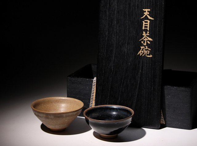 ☆百合☆ 天目茶碗 二点 (検)茶道具 茶器 唐物 古道具 中国美術 古玩