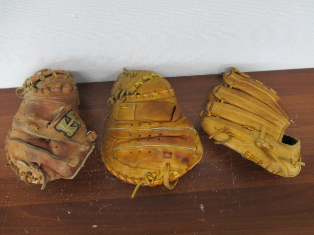 野球 グローブ 3点 おまとめ キャッチャーミット MIZUNO GACHI 他 詳細
