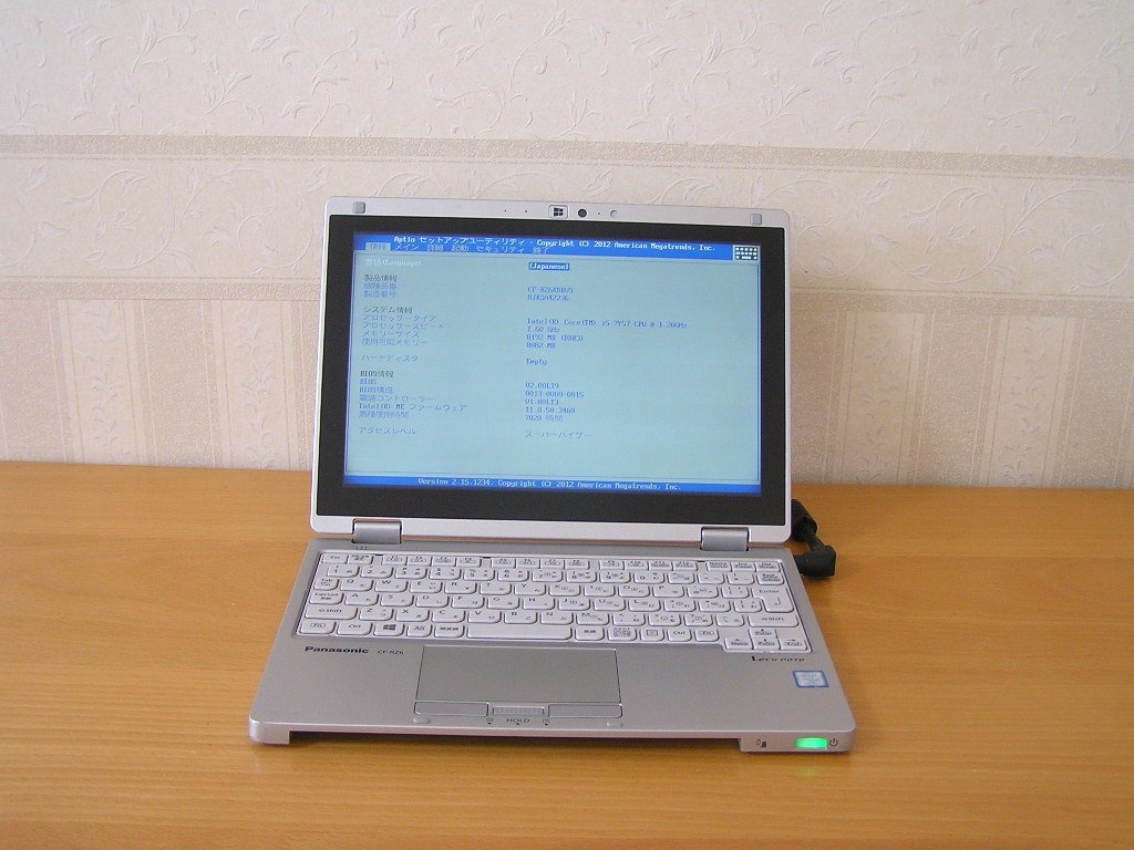 ジャンク⁄ Panasonic CF-RZ6RDRVS Intel Core i5-7Y57 メモリ8.19