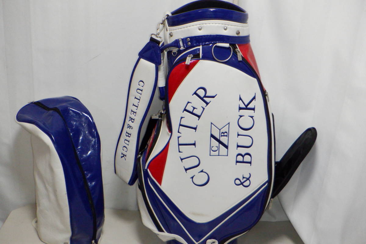 CUTTER & BUCK 9.0型★中古★アスリートスタッフモデル (WHxBLUExRED)【24】