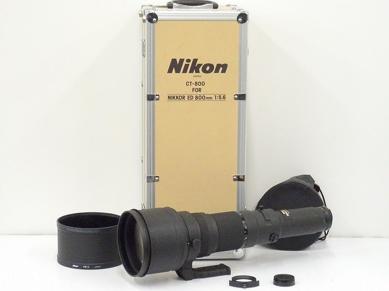 ●○Nikon AI Nikkor ED 800mm F5.6S（IF）/CT-800 カメラレンズ 超望遠 単焦点 Fマウント ニコン 専用ケース付○●016721001Jm○●