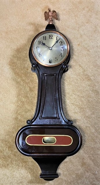 【レア美品】ニューヘブン【バンジョー型掛け時計】完動品