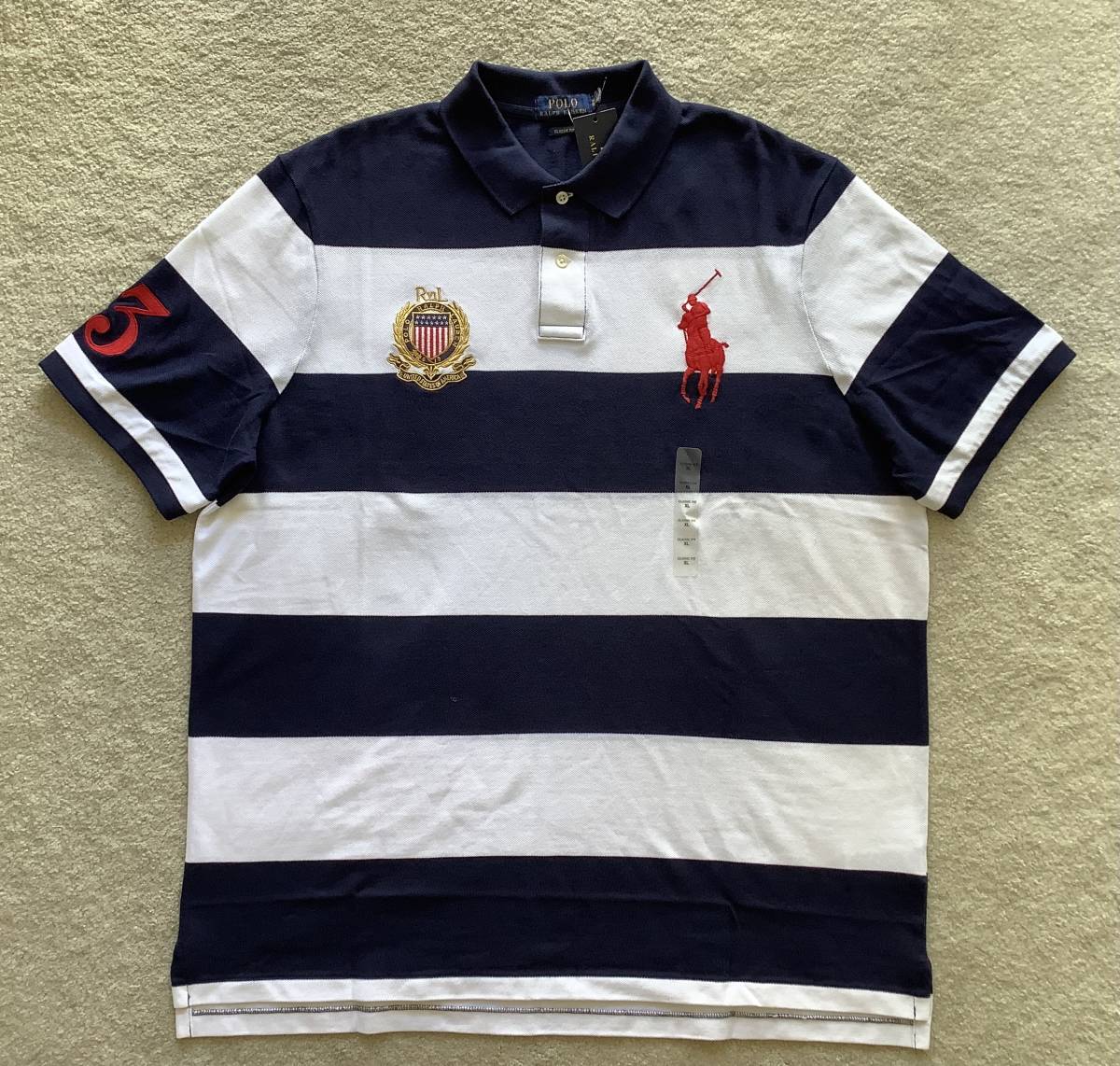 POLO Ralph Lauren新品メンズXL♪フレンチネイビービッグポニー