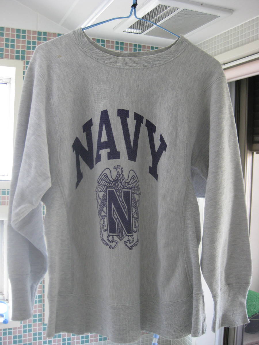 80s ビンテージ Champion チャンピオン NAVY ベースボールシャツ T 