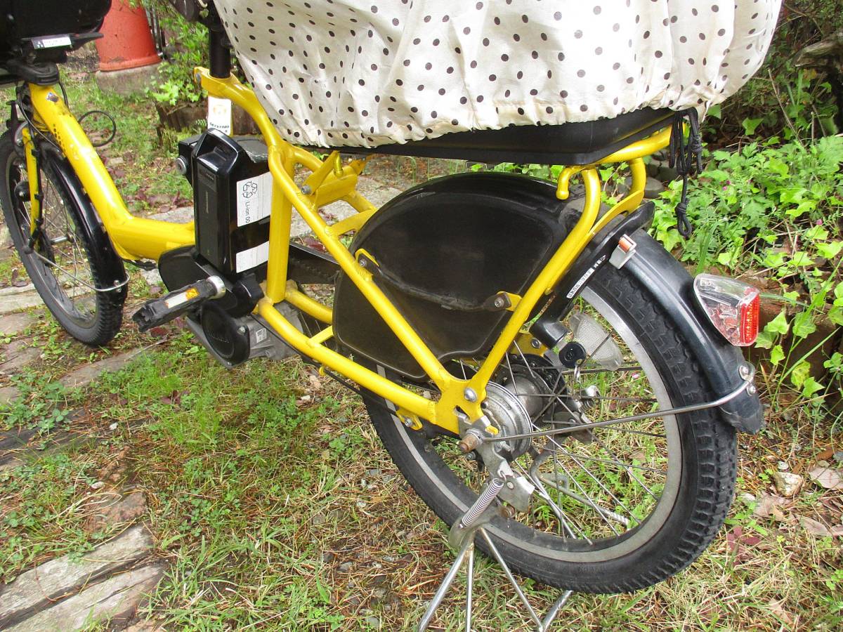 ブリジストン子乗せ電動アシスト自転車アンジェリーノpetite（イエロー 