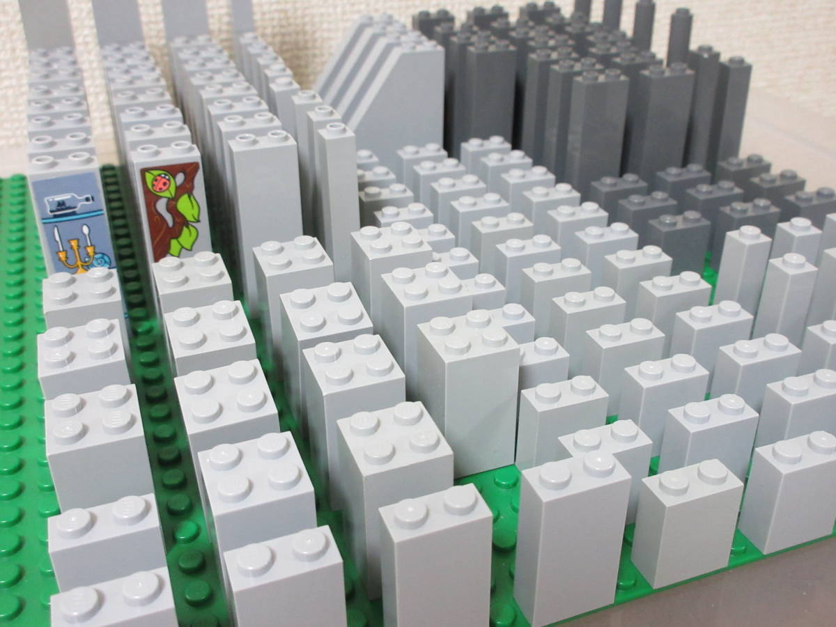 LEGO☆140個 グレー系 支柱 縦長ブロック パーツ 同梱可能 レゴ シティ 