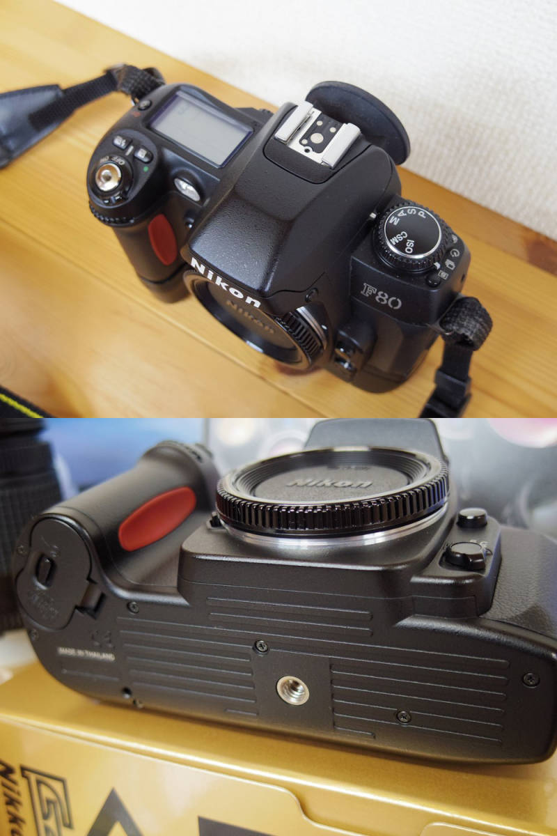 ■Nikon ニコン■F80D + バッテリーグリップMB-16 ＋ ズームレンズ２本 ＋ 化粧箱ほか付属品■状態良好■_3