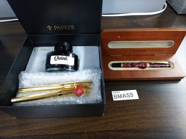 BMAS5　万年筆・ボールペン　パーカー　おまとめ2点　箱付き　〈ペン先18K〉