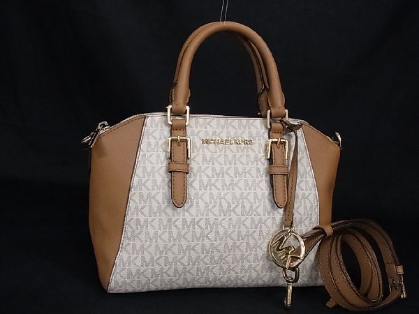1円 MICHAEL KORS マイケルコース MK柄 PVC 2WAY クロスボディ 