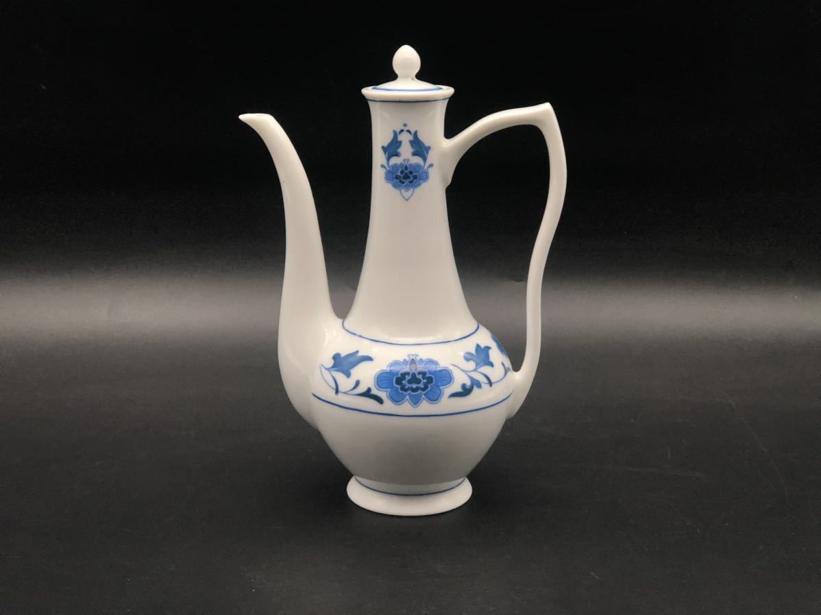中国 景徳鎮製 水注 青花 染付 酒器 花草紋 