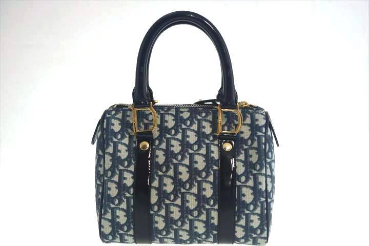 Christian Dior】クリスチャンディオール『トロッター柄 ミニボストン