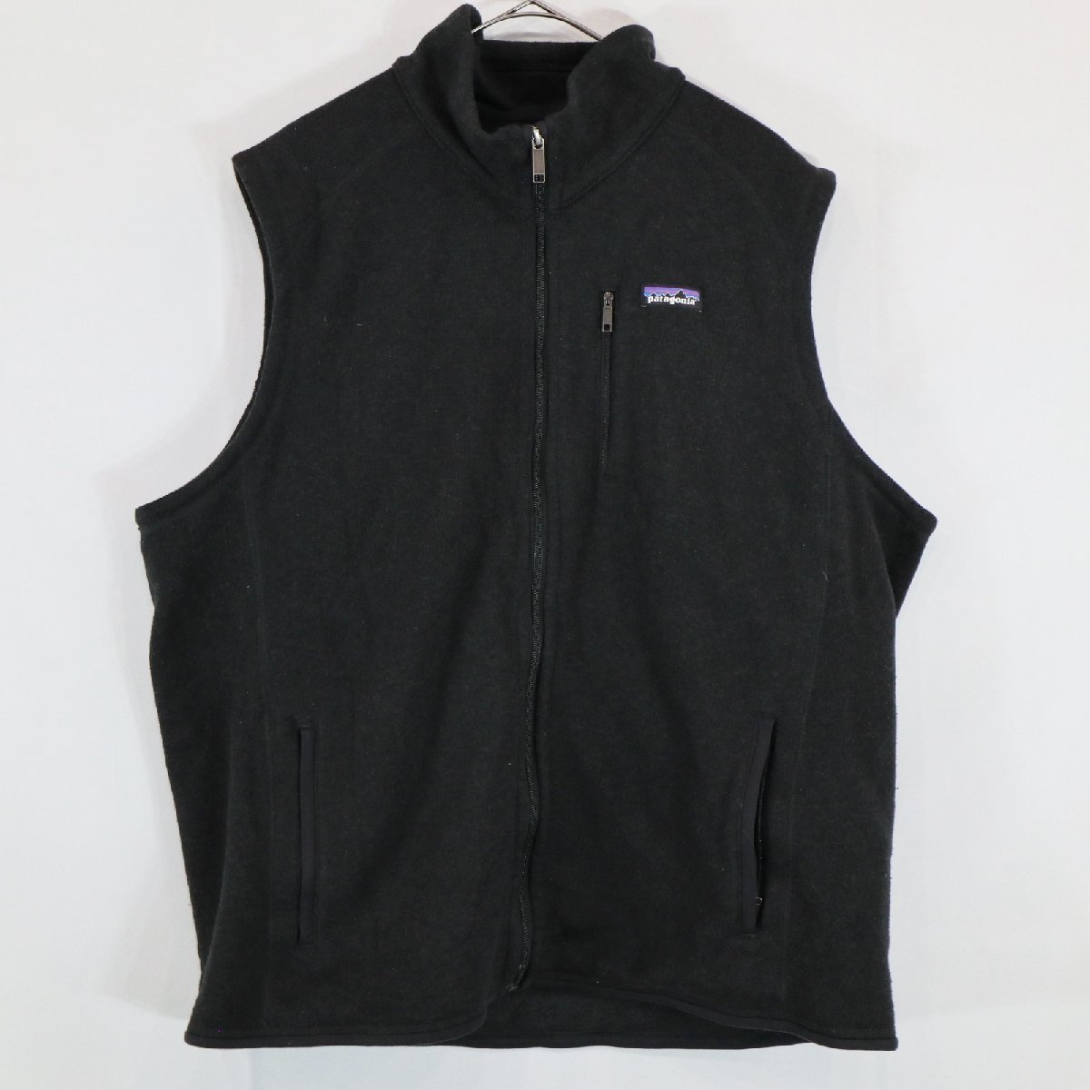 patagonia パタゴニア ベタセーター フリースベスト アウトドア キャンプ 登山 防寒 スキー スノボ 黒 ( メンズ XXL ) 中古 古着 M7668