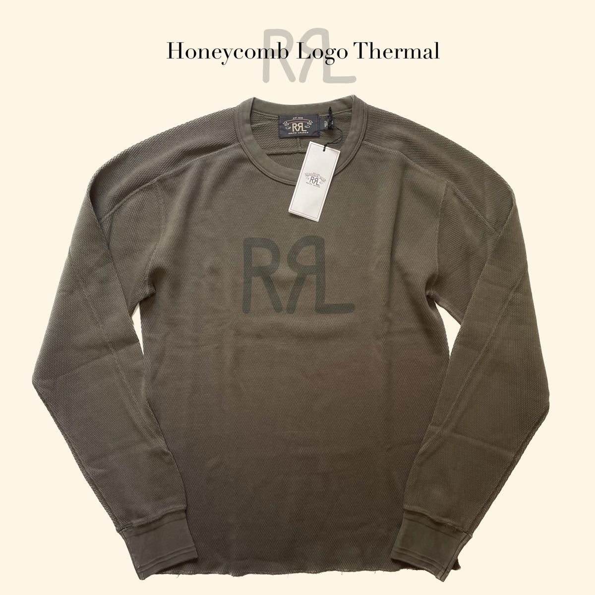 未使用】RRL “Logo Thermal” S サーマル ロンT 長袖 カットソー 