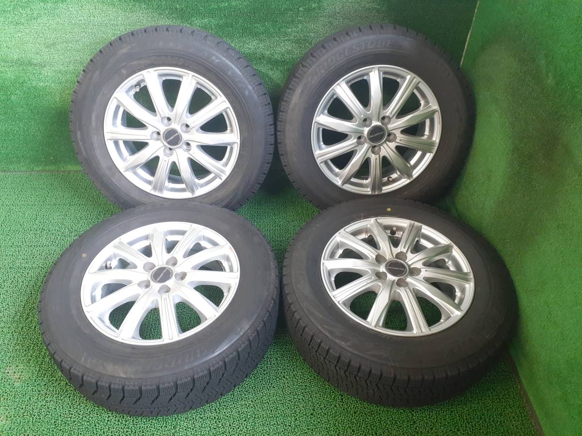 タイヤ・ホイール 195/65r15 VRX3 (8-79) 溝有 ブリヂストン VRX 195/65R15 ブリヂストンホイール 15x6J PCD100