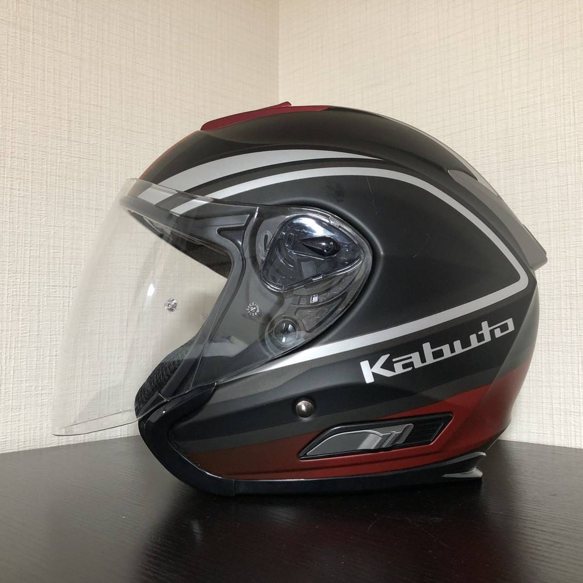 ASAGI CLEGANT Mサイズ（57～58cm） フラットブラック KABUTO ジェット