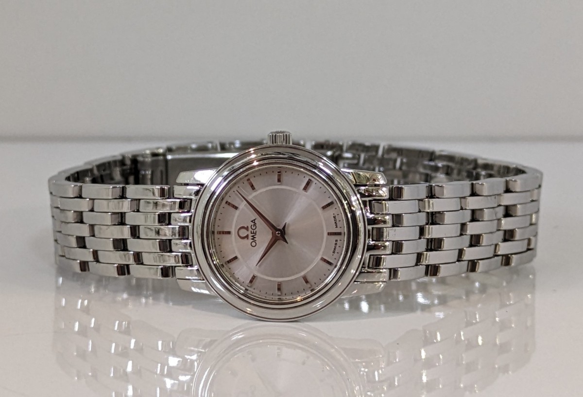 OMEGA ぶ厚い オメガ デヴィル 4570.31 腕時計 SS クオーツ アナログ  