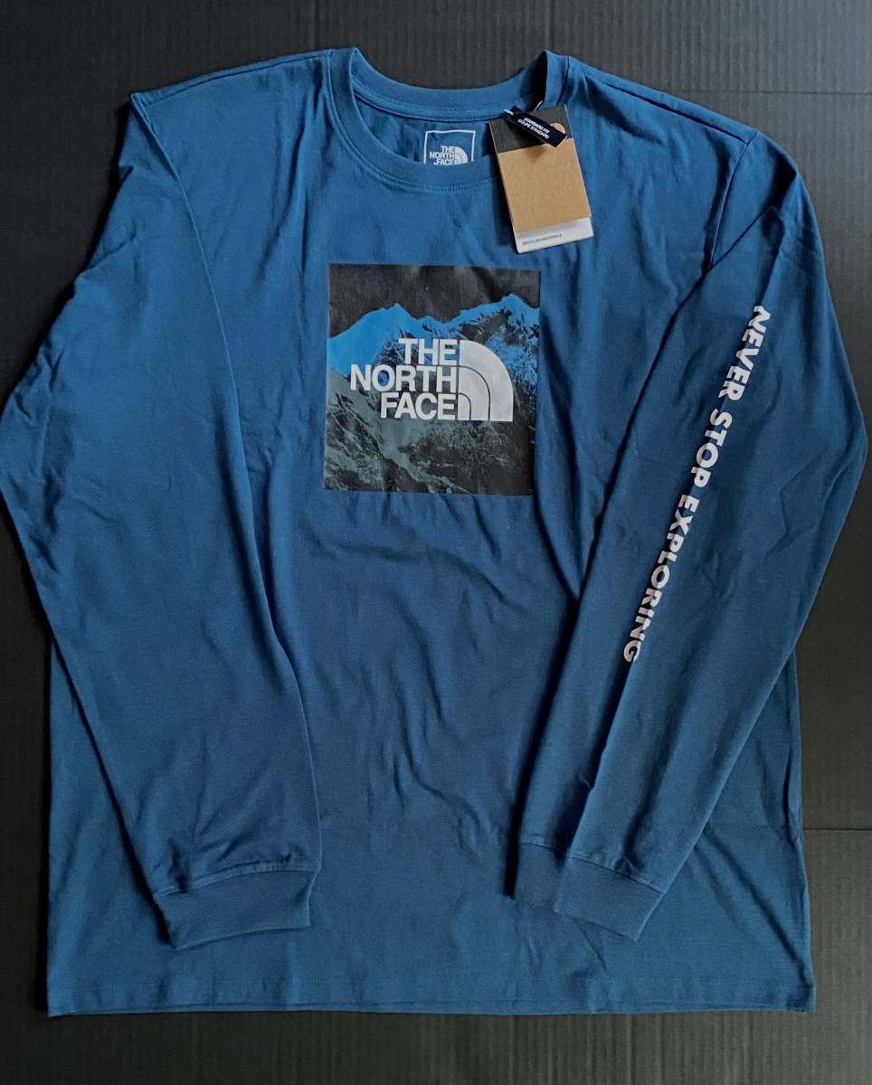 数量限定，安い THE NORTH FACE ノースフェイス ヒマラヤプリント長袖Tシャツ ブルー XL アメリカ直営店購入(長袖Tシャツ)｜売買されたオークション情報、yahooの商品情報をアーカイブ公開 - オークファン 男性用
