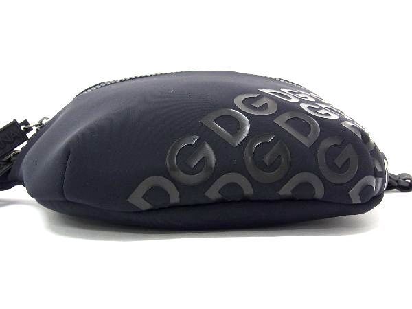 DOLCE&GABBNA　ナイロン製 ダークグレー ボディバッグ 人気定番，正規品 1円 □新品同様□ DOLCE&GABBANA ドルチェ