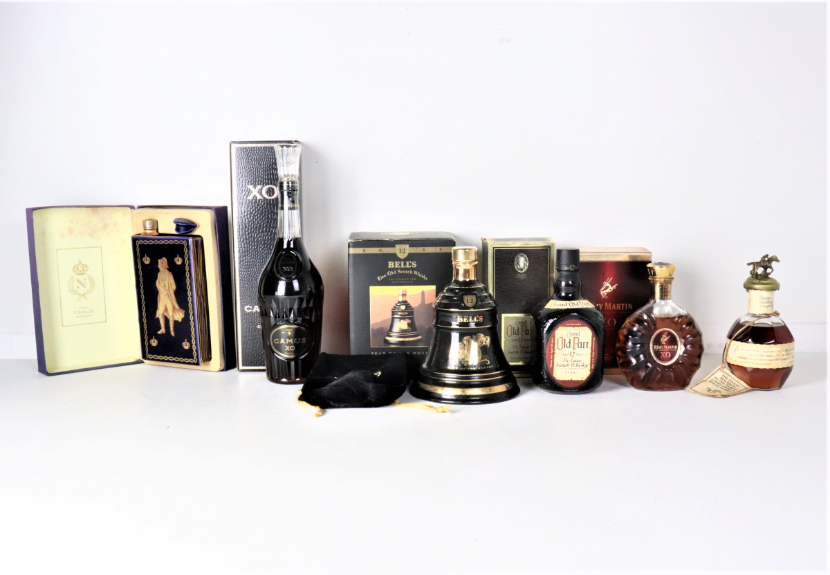 【未開栓/洋酒6点まとめ】NAPOLEON CAMUS LA GRANDE MARQUE COGNAC/XO/BELLS SCOTCH WHISKY/Gland Old Parr/REMY MARTIN 等 005FMJT88