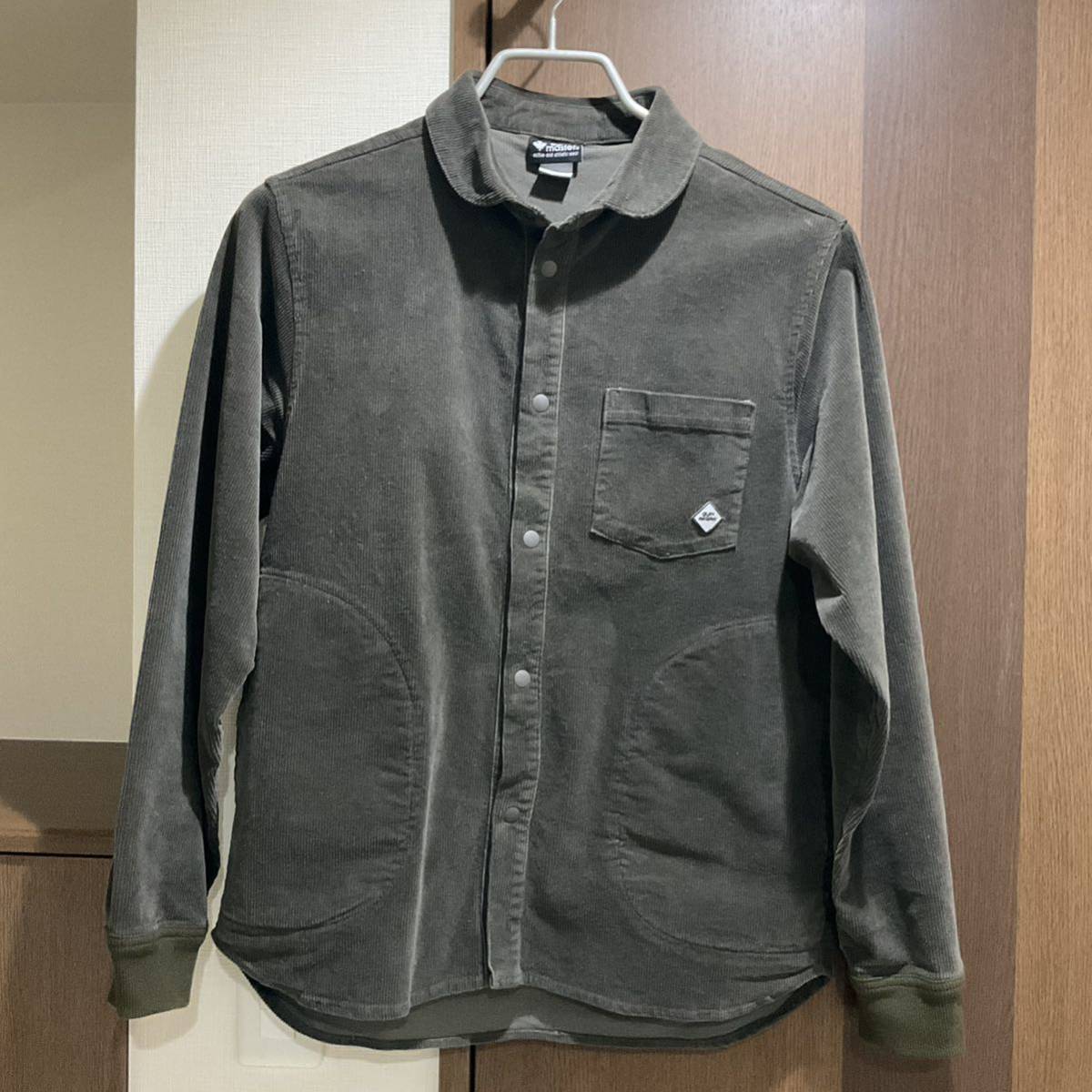 ジムマスター gym master ストレッチコーデュロイシャツＪＫＴ シャツ メンズ SMALL オリーブ