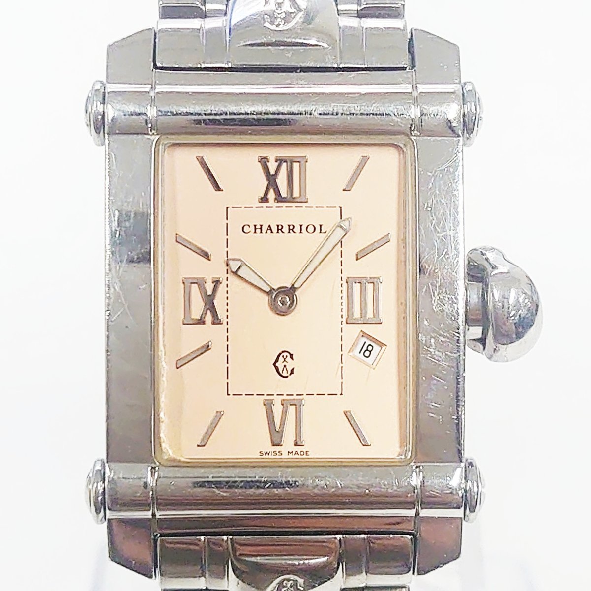 【1円スタート】CHARRIOL シャリオール Ref.9011910 コロンブス SS クオーツ メンズ腕時計 171565