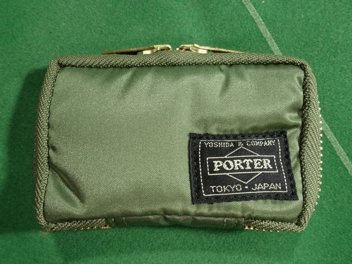 □ポーター 旧タンカー ナイロンツイル素材 ラウンドジップ 6蓮 キー