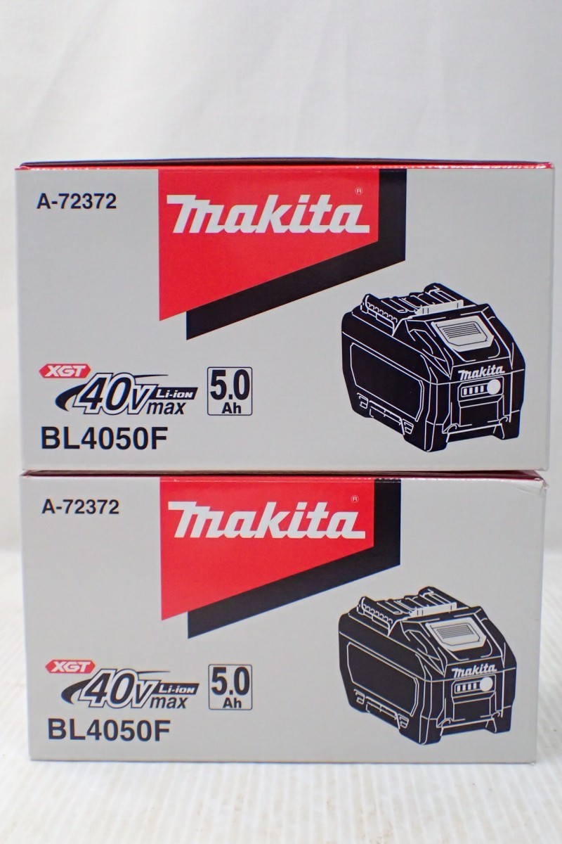 m1689 / 未使用 makita マキタ リチウムイオンバッテリー BL4050F A-72372 40Vmax 5.0Ah 2個 セット 現状品
