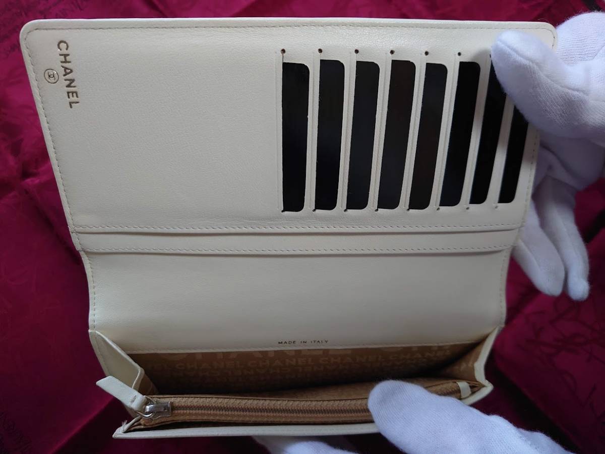CHANEL シャネル アイコンライン Wホック 三つ折り財布 ココ