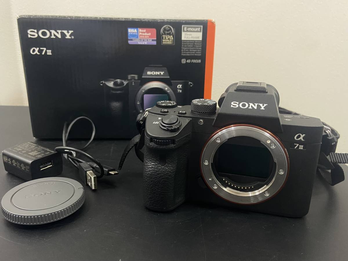 【美品】SONY α7 III ILCE-7M3 ブラックボディ #332 1円〜 美品 SONY ソニー α7III ボディ ILCE-7M3 ブラック カメラ