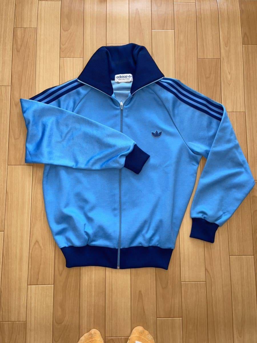 希少adidas デサント製トラックジャケット ADS-4F 6号 青 希少