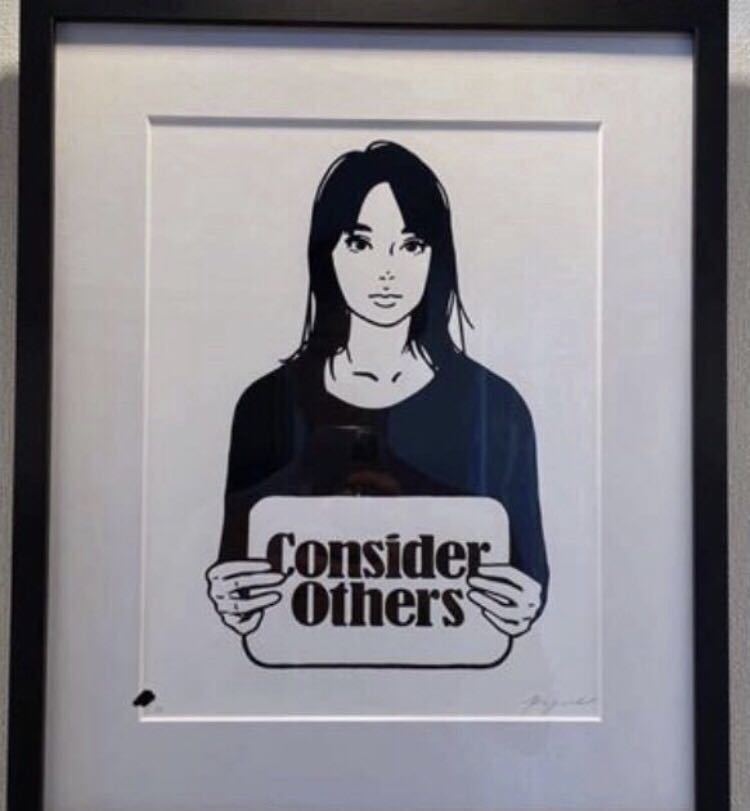 KYNE キネ Consider Others 額装済 シルクスクリーン エディション30 1 