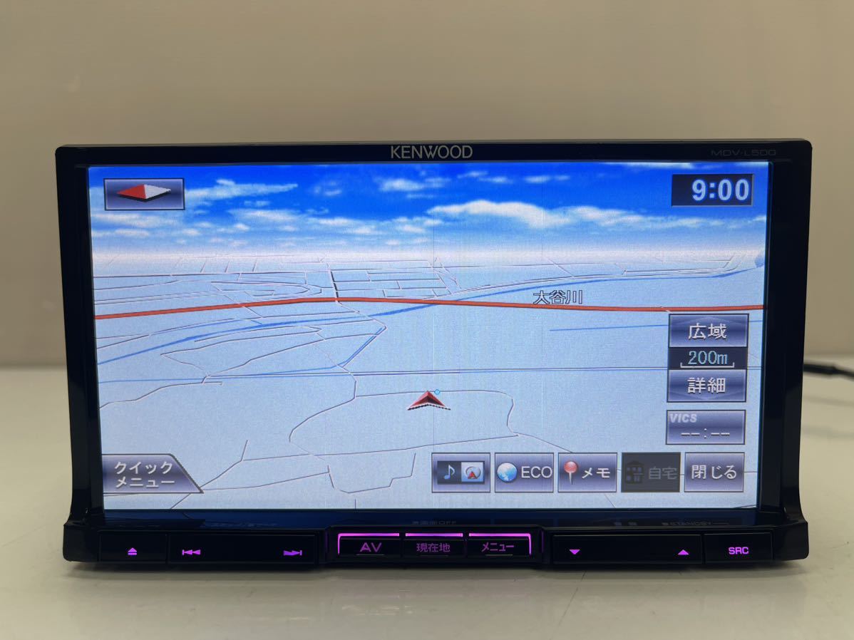 動作品 KENWOOD ケンウッド メモリーナビ MDV-L500フルセグTV/DVD/CD 
