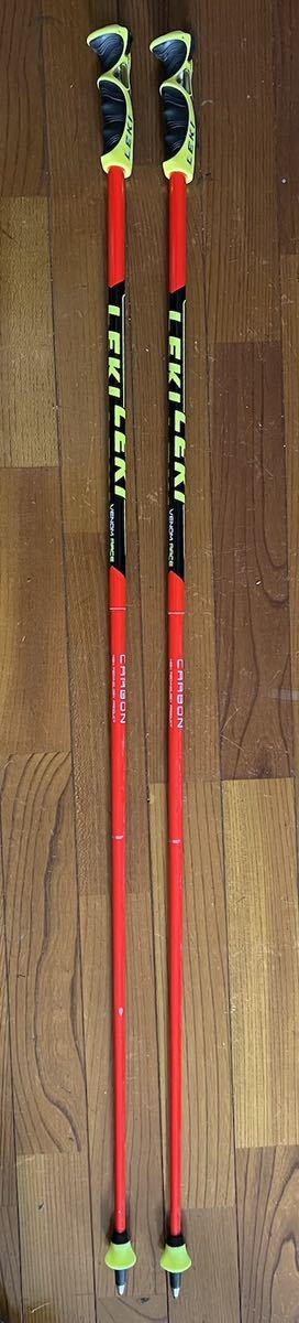 LEKI carbon venom gs 125cm 中古美品 GS LEKI carbon poles SL Racing