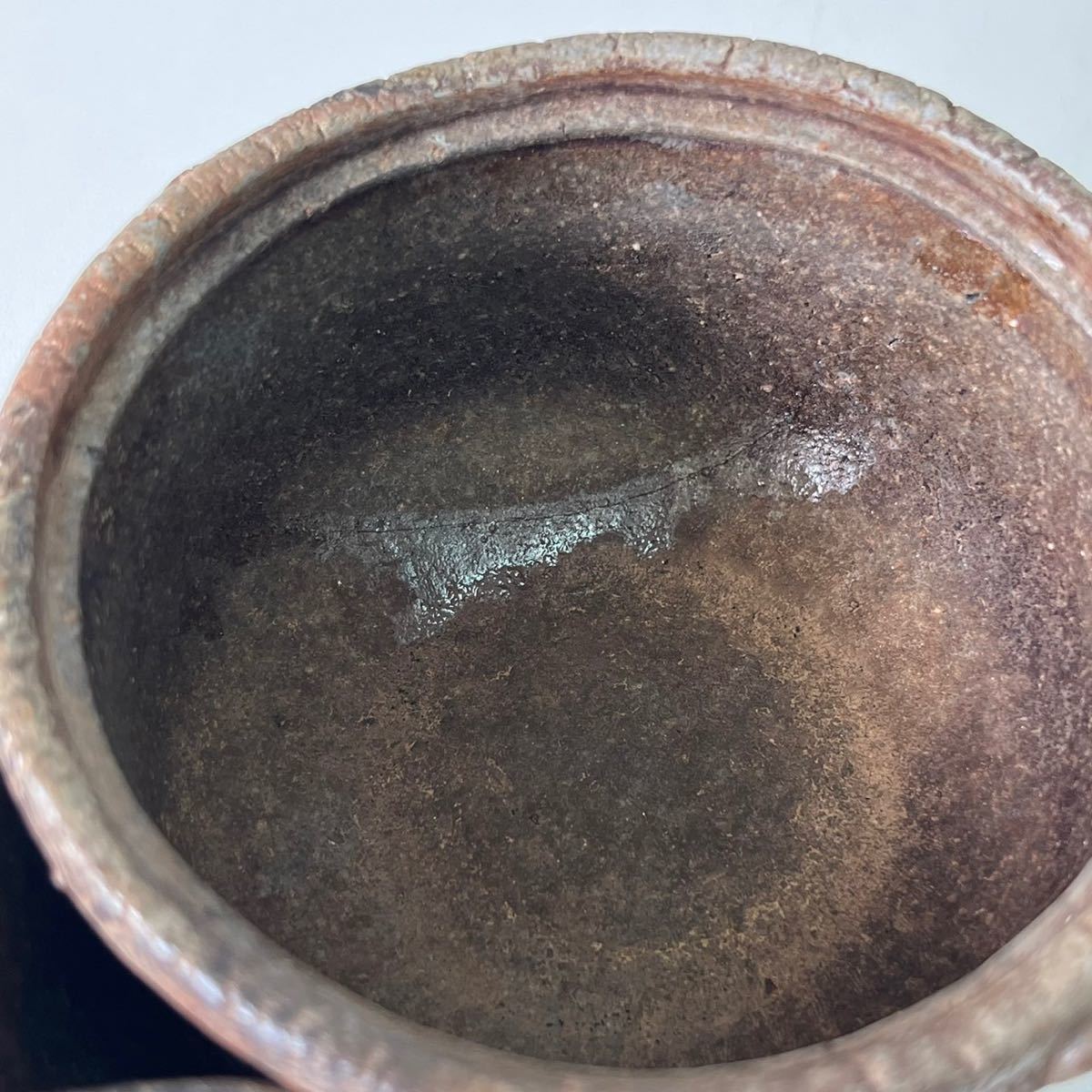 旧家蔵出し】大饗仁堂 手捻龍摘宝瓶 備前 名工 煎茶道具 備前焼 急須