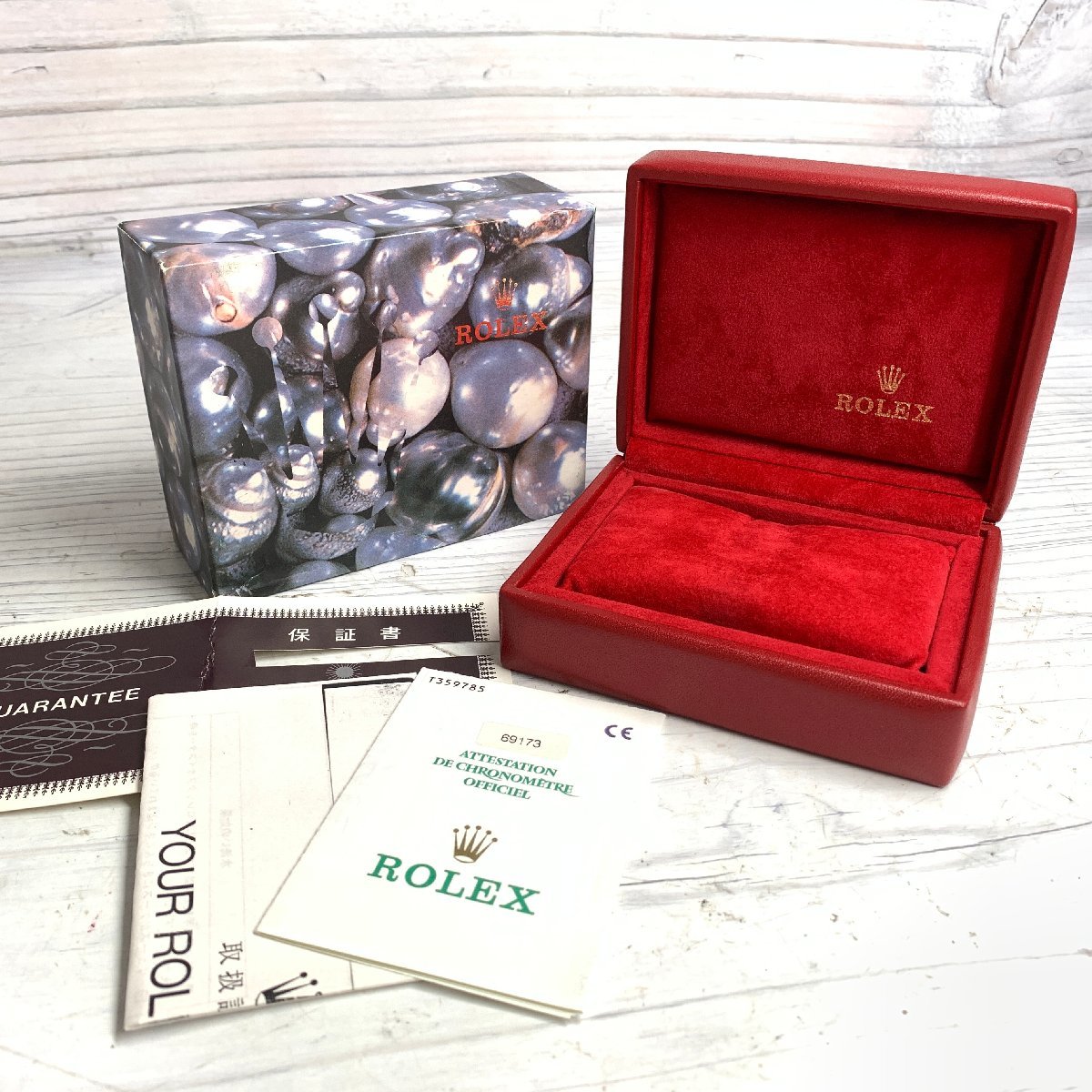 f001 B ROLEX ロレックス 69173 箱 保存箱 空箱 内箱 外箱 赤 取扱
