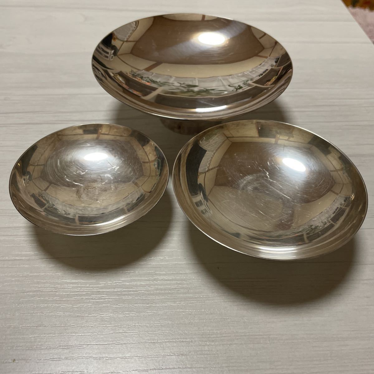 爆買い，品質保証】 【治】金工師作 純銀製 南鐐六方式灰匙一式☆共箱