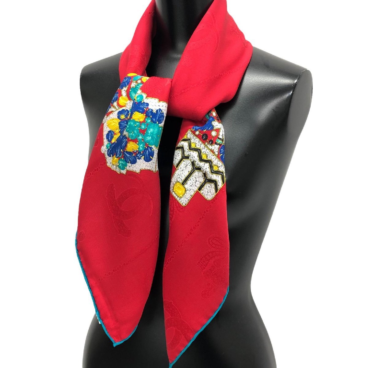 カルティエ シルク スカーフ パンテール 豹柄 アニマル ピンク系