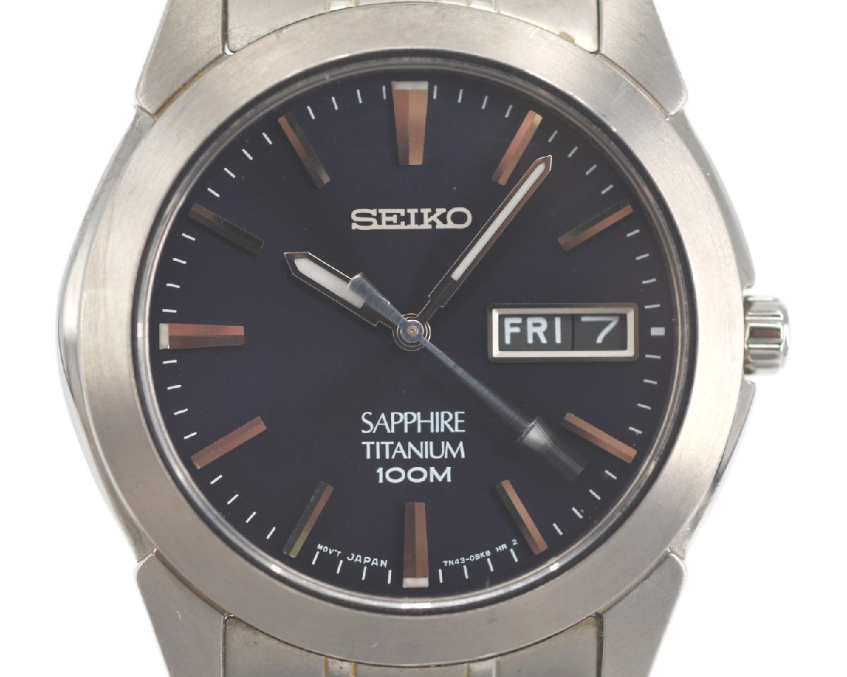 中古品] 稼働品【SEIKO】 セイコー 7N43-0AS0 メンズ クォーツ チタン 