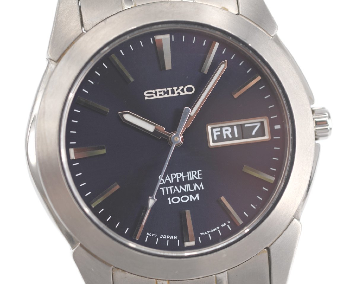 中古品] 稼働品【SEIKO】 セイコー 7N43-0AS0 メンズ クォーツ チタン 