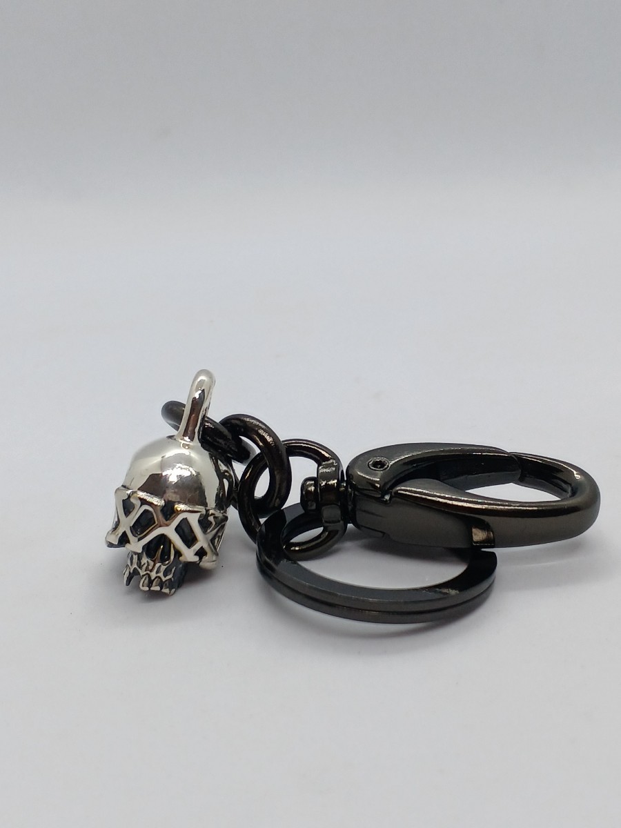 1円 STUSSY XXX 001Silver10SS115 BKD KEYCHAIN ステューシー スカル 