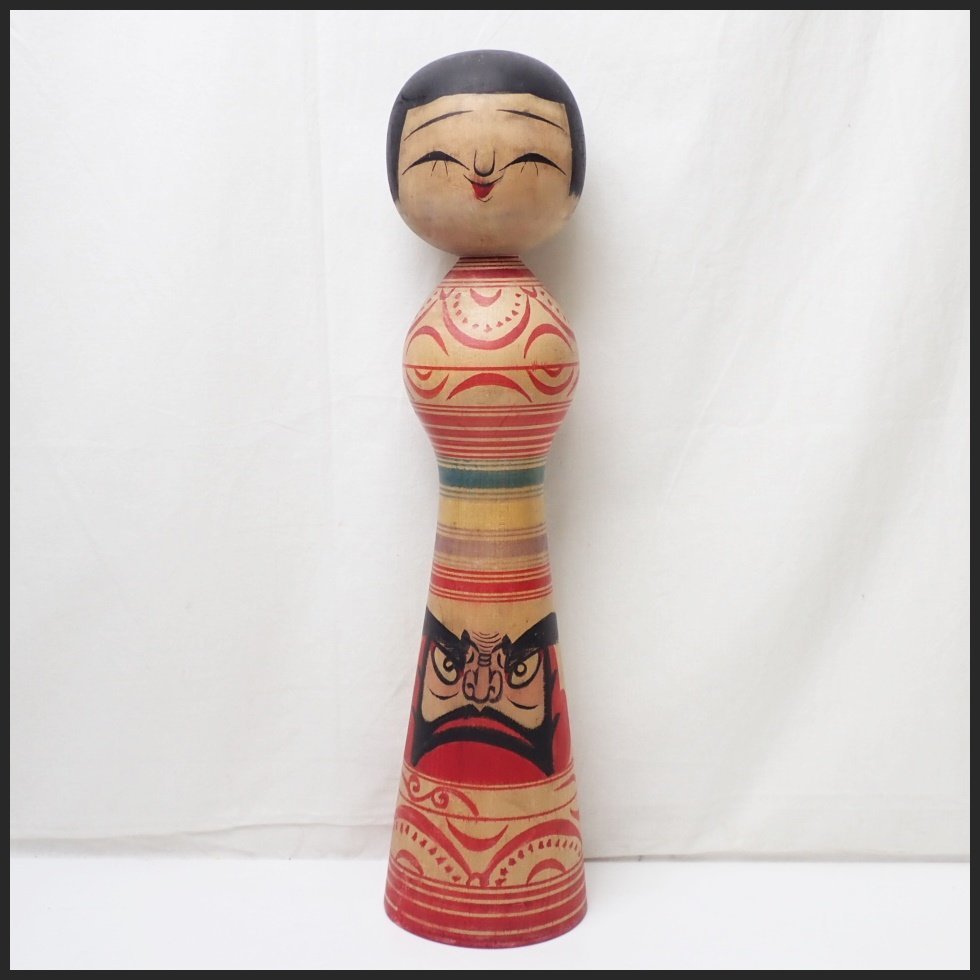 ☆盛秀太郎 創作 本形師居士作 津軽こけし/高さ約48cm/大型/置物/木工