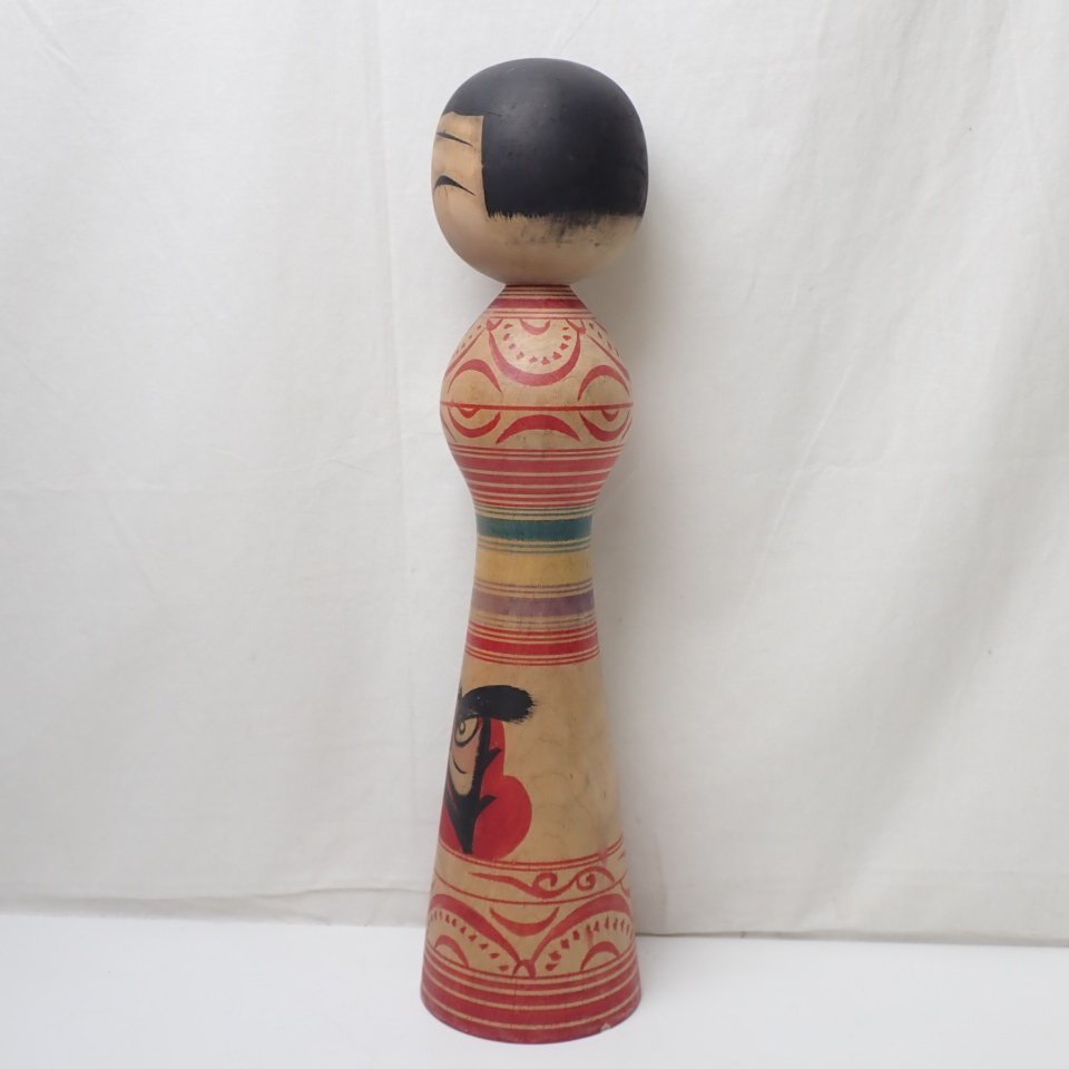 ☆盛秀太郎 創作 本形師居士作 津軽こけし/高さ約48cm/大型/置物/木工