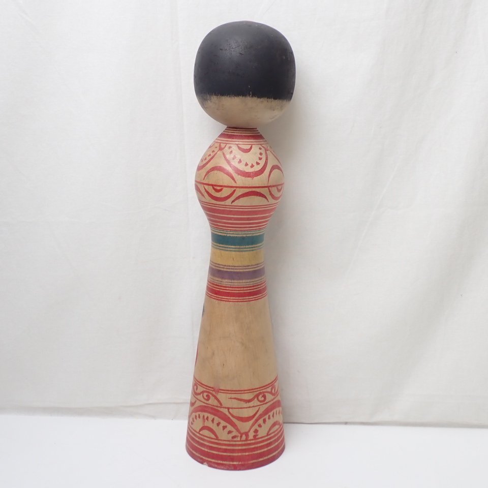 ☆盛秀太郎 創作 本形師居士作 津軽こけし/高さ約48cm/大型/置物/木工