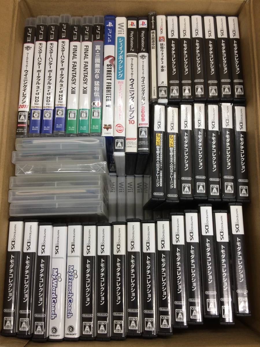Wii/PS3/PS2/PS4/DS/GC ソフト まとめ売り 未チェック ジャンク チョロ 