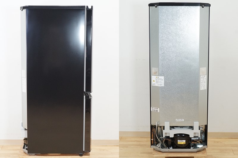 前ダ:【三菱】2ドア 冷凍冷蔵庫 146L MR-P15A-B サファイアブラック