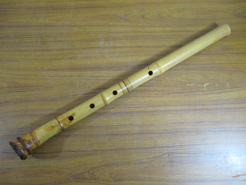 Y10/N】一城銘 尺八 和楽器 伝統楽器 木製 全長約62cm 2