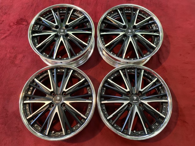 お得，定番人気 ウェッズ クレンツェ エルアボラ２P Fr5.5J‐17+45 Rr6.0J‐17+39 100 4H 73&Phi;カラー：マットブラック/マットポリッシュ 4枚セット(社外品)｜売買されたオークション情報、yahooの商品情報をアーカイ 4穴