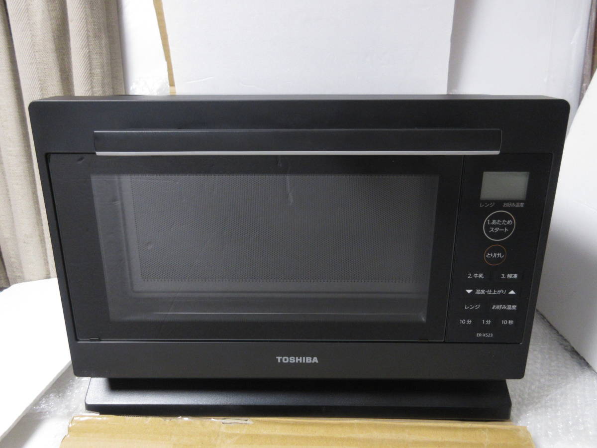 ☆東芝 ER-XS23(K)[ブラック] 展示未使用美品 2023年製 単機能レンジの 